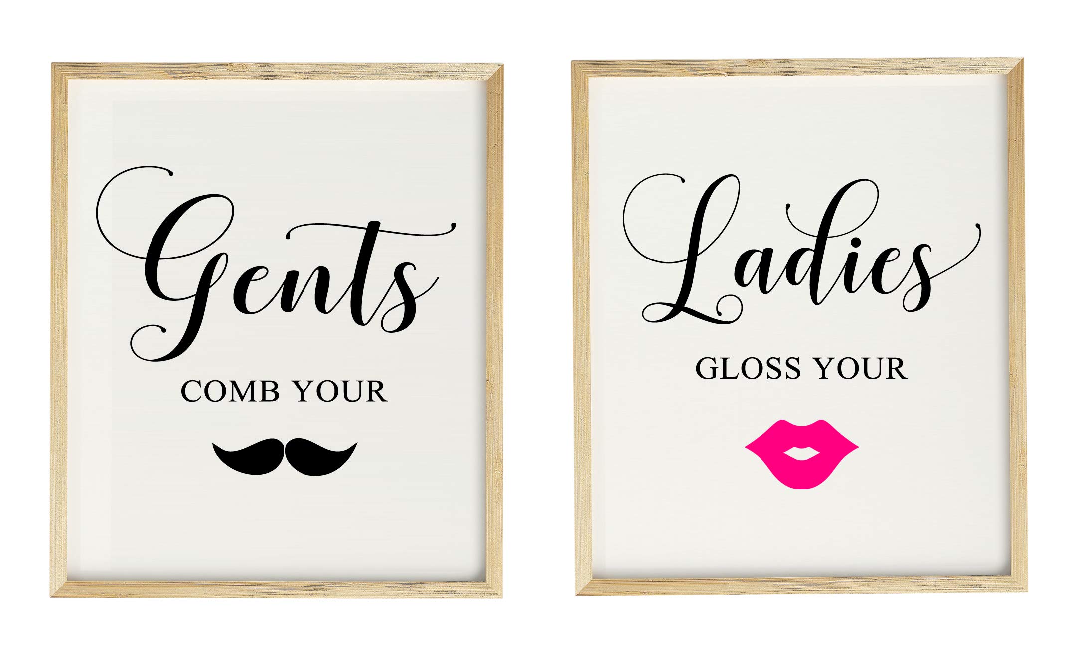 Darling Souvenir Gent's & Ladie's Restroom Wedding Party Sign Signage Party Print - Frame Not Included โ image 1