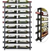 FLstudio Wall Mount Wine Rack: Heavy-Duty 20 Bottle Wall Mounted Wine Rack - Large Wine Storage Organizer Display Holder, Rust-Resistant Metal Wine Bottle Shelf for Bar, Kitchen, Cellar, Dining Room