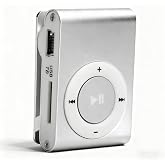 Sport MP3 Players with Clip, Portable Music Player, Screenless MP3 Players, Mini MP3 Player with Earphone and USB Cable(Silver)