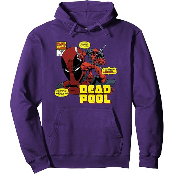 Marvel, Men's Deadpool Mesh Hoodie, Black, Size XL