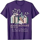 Booktrovert Definition Wildflowers Book Lovers Bookworm T-Shirt