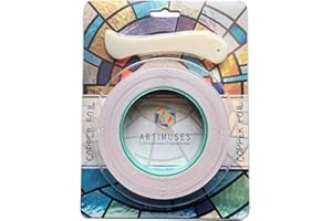 ARTIMUSES 7/32 Inch Copper Foil Tape for Stained Glass,DIY Handicrafts,Crafting,36 Yards (2Rolls)