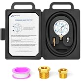 MEANLIN MEASURE 0-35&rdquo; WC Manifold Gas Pressure Test Kit, Pressure Gauge Kit for Natural Gas or LP Gas with 40" Feet Hose, 1/8&rdquo; NPT Fitting with Barbed Connection and Hex Bushing