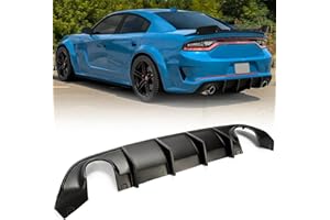 BEOC Fit for 2015-2024 Dodge Charger SRT Non-Widebody Matte Black Rear Diffuser Rear Bumper Lip Valance Splitter Spoiler