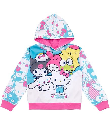 Amazon.com: Hello Kitty Sanrio Girls Fleece Zip Up Hoodie with