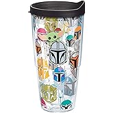 Tervis Star Wars - Mandalorian - Peekaboo Made in USA Double Walled Insulated Tumbler Travel Cup Keeps Drinks Cold & Hot, 24oz, Classic