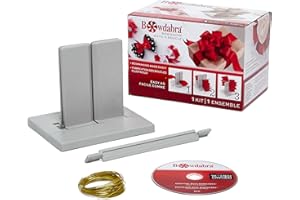 PAPER MART Bowdabra Bow Maker Tool for Ribbon, Create Bows for Wreaths, Decor, Gifts, Kit Includes 10 Yards of Gold Bow Wire