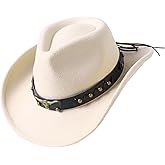 Jastore Western Cowboy Hat for Kids Boy Girl Classic Cowboy Cowgirl Dress Up Hat with Buckle Belt