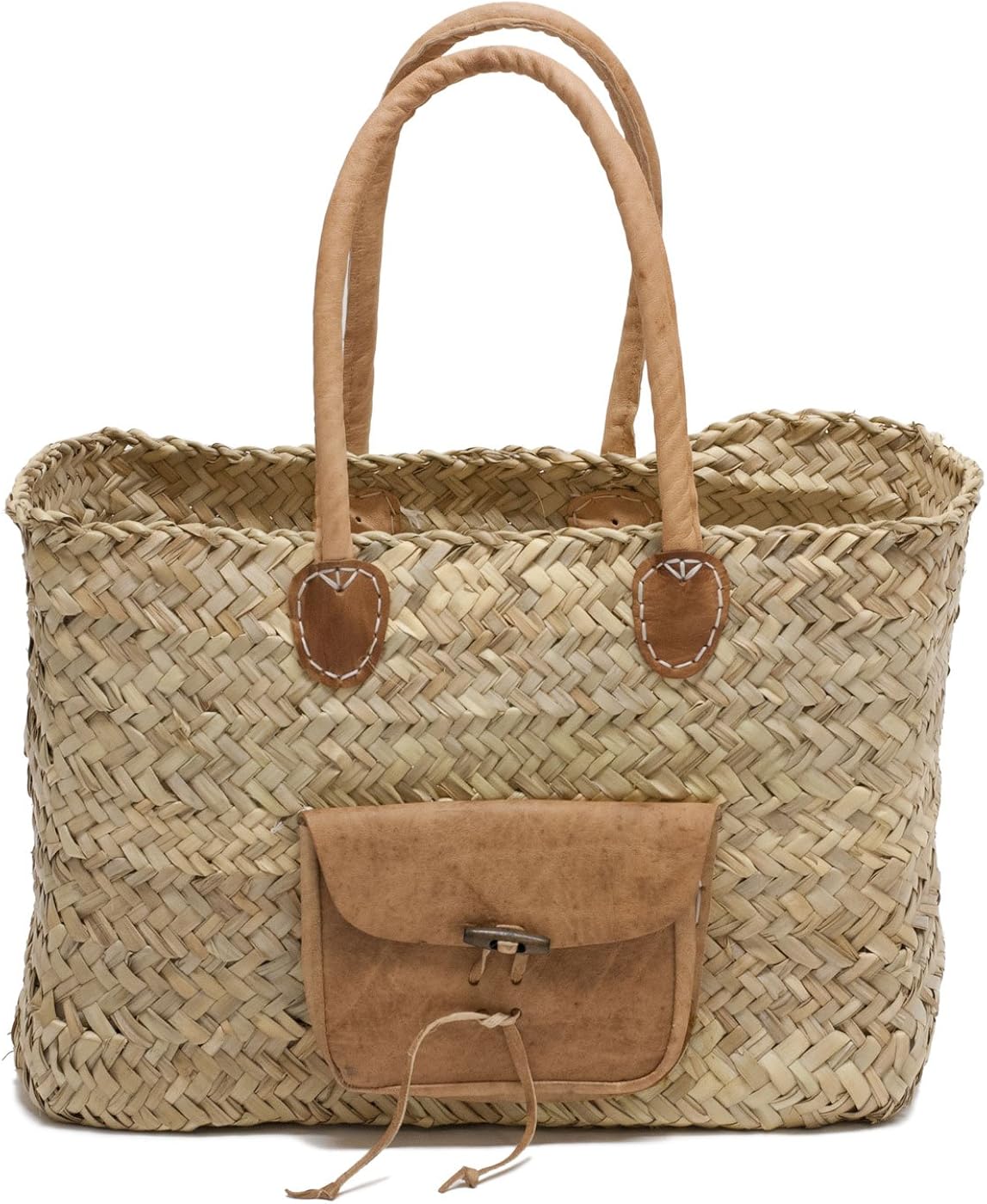 straw tote bag leather handles