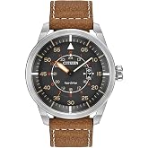 Citizen Men&rsquo;s Eco-Drive 3-Hand Date Avion Watch with Leather Strap (Style: AW1361:10H)