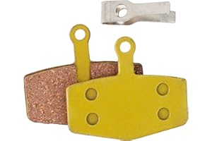 Full Metal Disc Brake Pads for S5 Ebike Calipers, Gold Copper Base Silent Braking with Heat Dissipation Grille for Yadea Elec