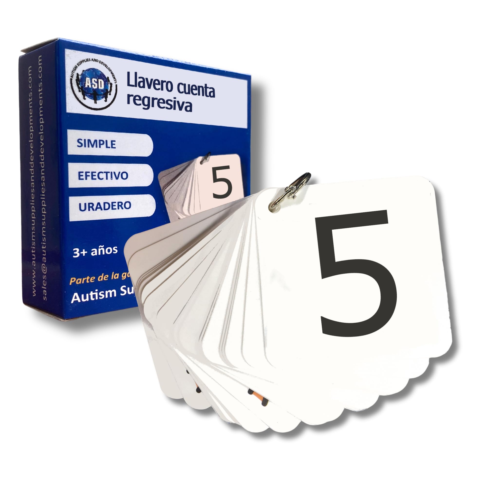 Plastic Visual Countdown Keyring (Spanish)