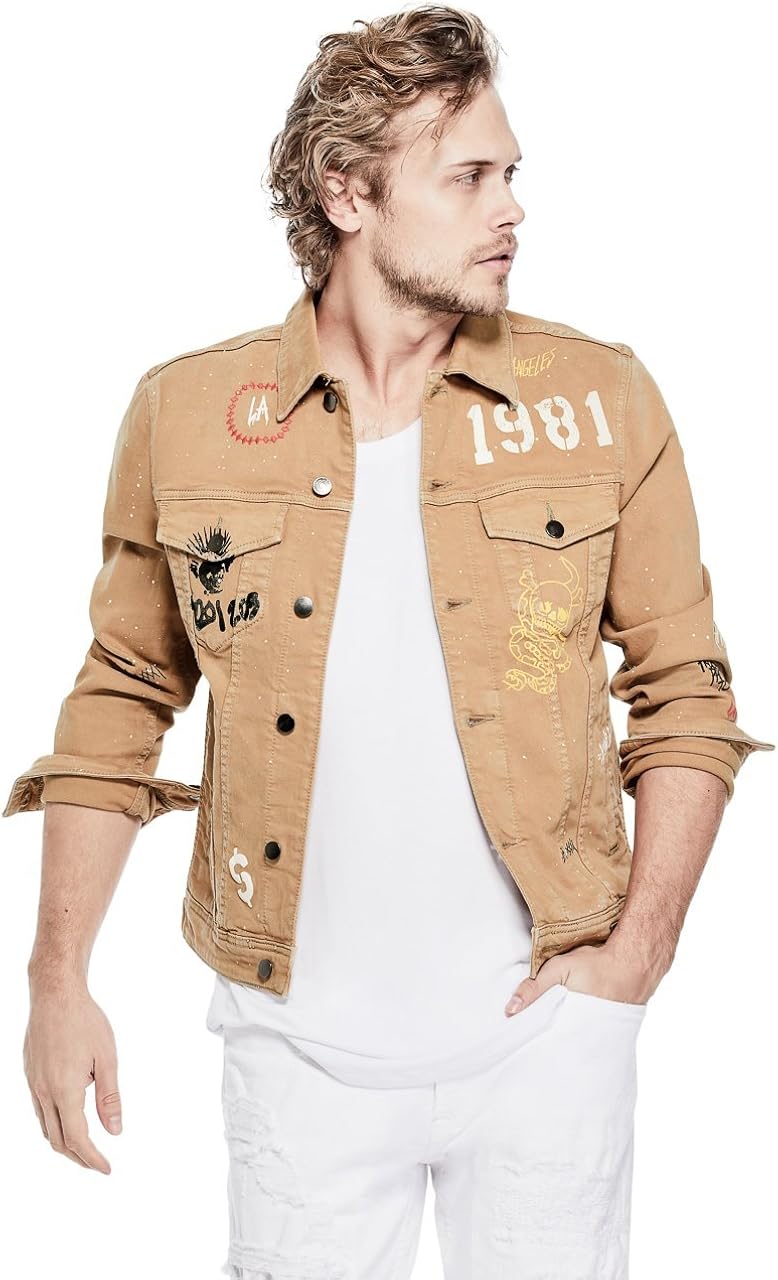 guess graffiti denim jacket