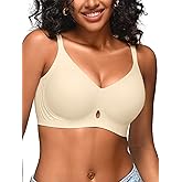 Cuteio S-L Wireless Jelly Bras for Women with Support - Seamless Bra No Underwire Full Coverage Comfort T-Shirt Bralette