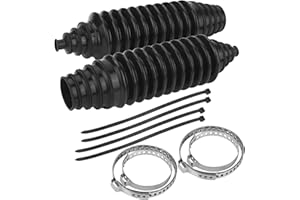 Universal Steering Rack and Pinion Tie Rod Boots, Silicone Bellow Boots with 2 Pieces Gaiter Pinion Boots, 4 Pieces Locking C