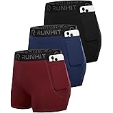 Runhit 3" Volleyball Shorts Womens 3 Pack Compression Shorts for Women Spandex Shorts Women Workout Athletic Yoga Gym