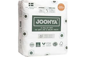 Joonya Pull-Up Pants Baby Diapers, Size 5 XL (24-37 lb) - 1 Bag of 23 - NonToxic, Eco-Friendly, Ultra Slim, Overnight Use - Made in Denmark