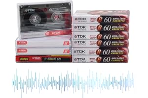 vesaneae 10 Pcs 60 Minutes Blank Cassette Tapes, Low Noise Audio Cassettes Tapes, 60 Minutes Recording Time Tapes for Lecture