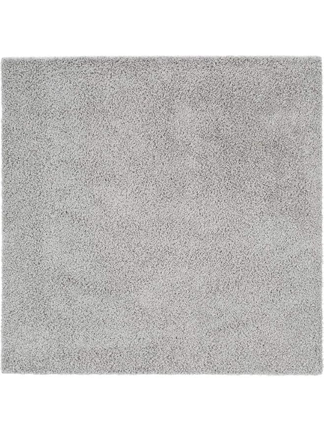 Benuta Hochflorteppich Swirls Shaggy Langflor Grau 160x160 cm Kunstfaser