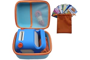Travel Case for Yoto Player (3rd Generation), Hard Carrying with Pouch Hold up to 20 Yoto Cards, Sky and Orange (Case Only)