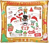 POPOYU Inflatable Christmas Photo Booth with 38 Props for Parties view 3