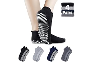 SUTEKE Non Slip Grip Socks Men Women Tile Wood Floor Anti-Skid Grippy Pilates Yoga Barre Sticky Socks Elderly Hospital Slipper Socks