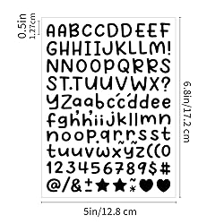 1180 Pcs Letter & Number Stickers – 10 Sheets 0.5