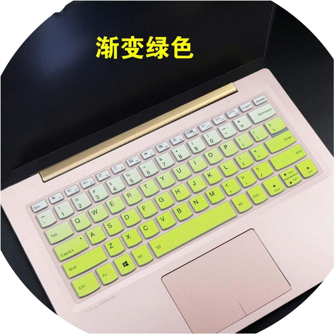 for Lenovo Ideapad S340 S340 14 Api S340 14iwl S340 14api 14 Inch / C340 15iwl 15 15.6 Inch Laptop Keyboard Cover Skin Protector,Fadegreen