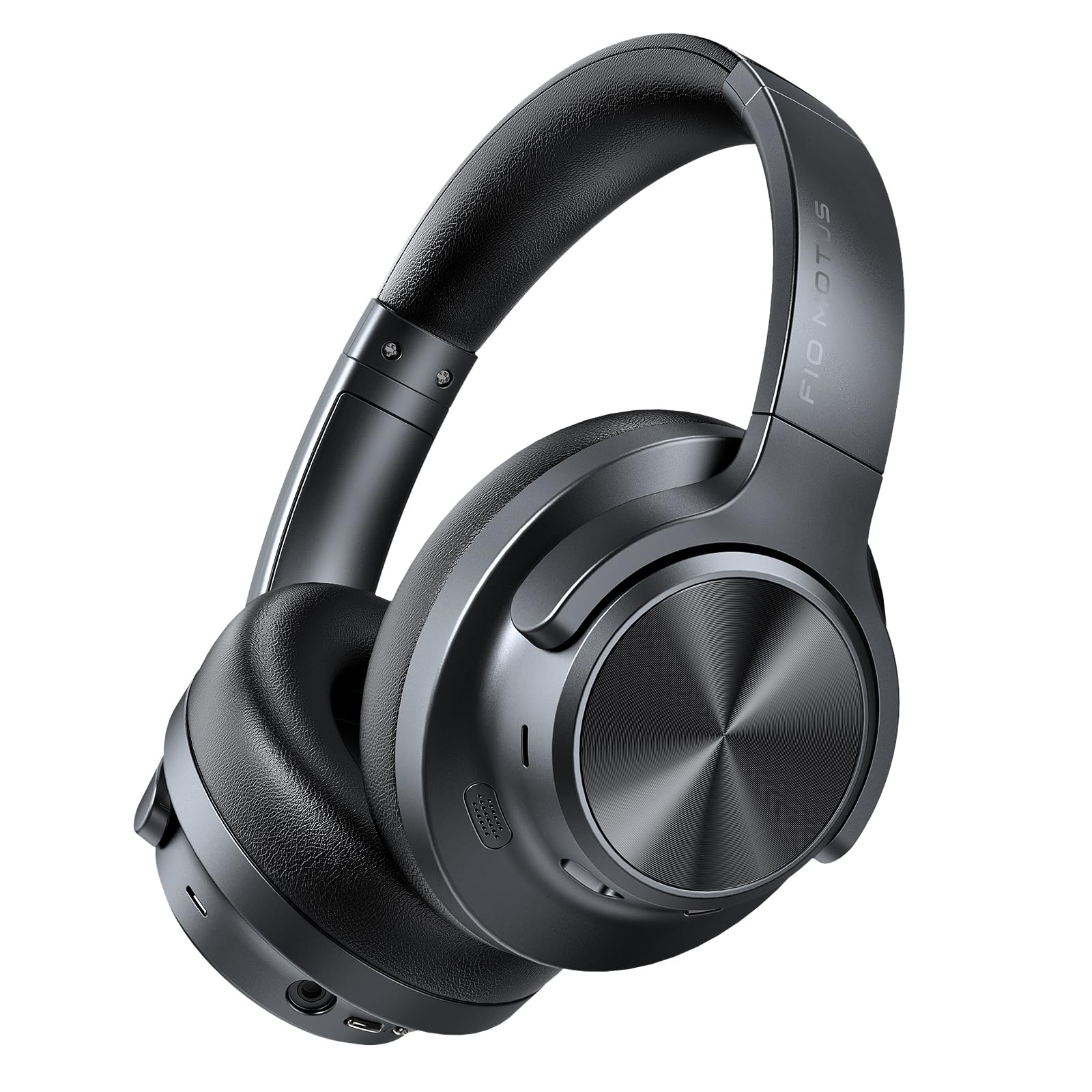 Photo 1 of FIO MOTUS Noise Cancelling Headphones: Wireless Over Ear Bluetooth Headphones with 130H Playtime - Hi-Res Sound Custom EQ via App Deep Bass Comfort Fit Ear Cups for Travel Home Office