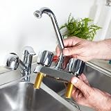 sourcing map 3.15" Faucet Mount Extension Shank Stainless Steel Fixed Foot view 6