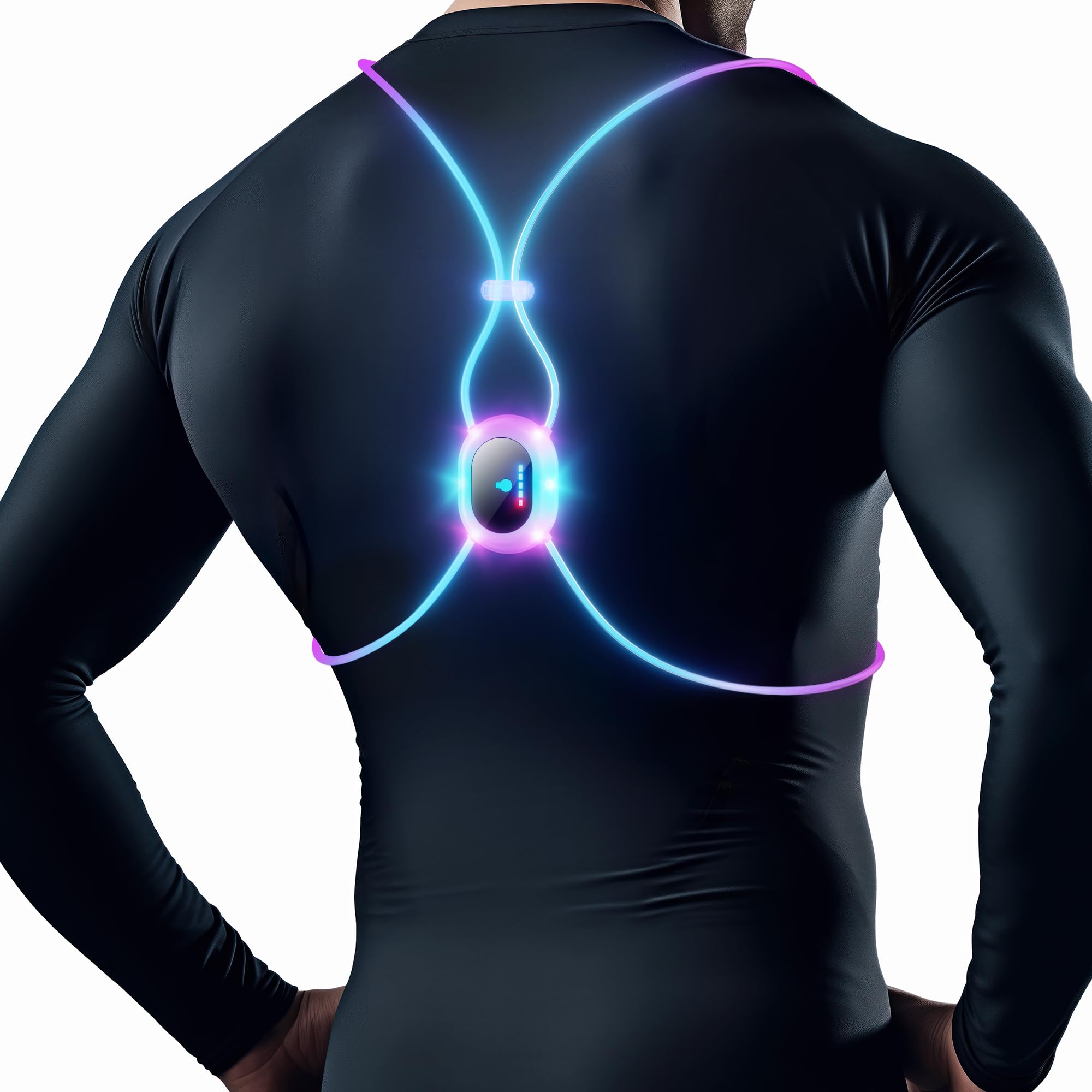 Photo 1 of Reflective Running Vest, Running Lights For Runners, Reflective Running Gear Walking Vest For Women, Night Running Gear, Light Up Running Vest, Gifts For Runners, Safety Running Vest For Women & Men