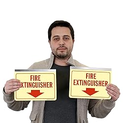 SmartSign "Fire Extinguisher" Two-Sided Drop