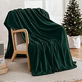 Swiftify Ultra Soft Fleece Throw Blanket, Silky Flannel Fuzzy Blanket for All Season, Cozy Lightweight Blanket for Couch, Bed, Sofa, 50" x 60", Forest Green, Throw