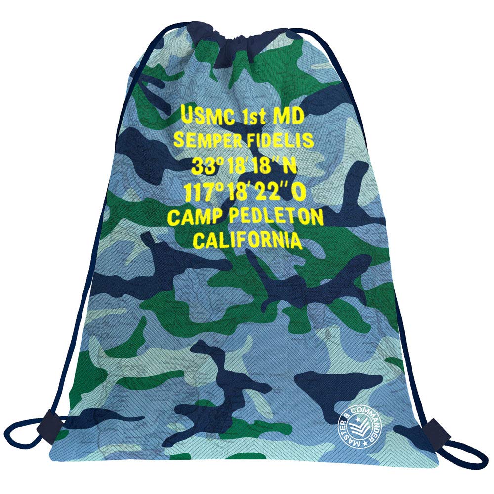 Grafoplás 37610524 Collection M&C Backpack Bag with Strings and External Pocket, Blue, 36 x 47 cm