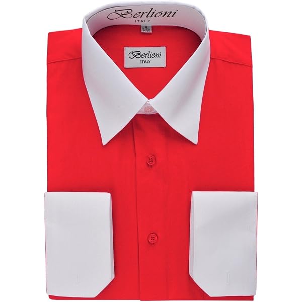 Elegant Men's Button Down Two Tone Red Dress Shirt at Amazon Men's Clothing  store