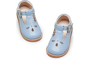 GINFIVE Toddler Girls Dress Shoes Little Kids Flats School Mary Janes Shoes