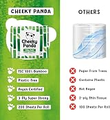 The Cheeky Panda Bamboo Toilet Rolls 24 Pack 3 Ply Plastic Free Packaging view 5