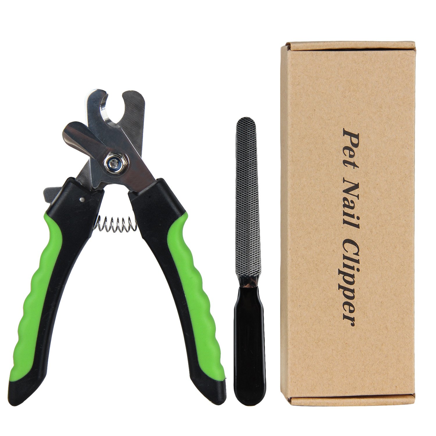 Payxuan Dog Nail Clipper and Trimmer with Guard and Nail File for Medium Large Dogs,Green