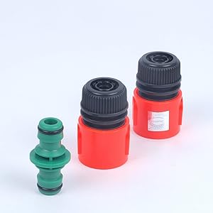 Pepper Agro Garden Watering car Wash Hose Pipe Connector 2 Way Joiner with Snap On Adapter Set of 1