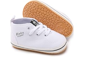 RVROVIC Baby Boys Girls Shoes Canvas Toddler Sneakers Anti-Slip Infant First Walkers 0-18 Months