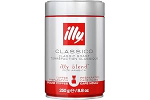 illy Drip Coffee - Ground Coffee - 100% Arabica Ground Coffee – Classico Medium Roast - Notes of Caramel, Orange Blossom & Ja