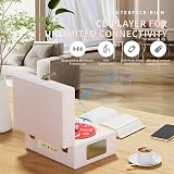 Yintiny Time Music Box CD Player with Speakers Bluetooth Transmitter Pink view 2