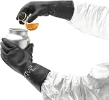 Ansell AlphaTec 87-118 Chemical Resistant Latex Gloves Size S Black Heavy Duty view 5