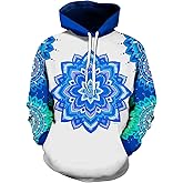 sanatty Unisex 3D Print Pullover Hooded Sweatshirt with Big Pockets for Men, Women, Teen Boys