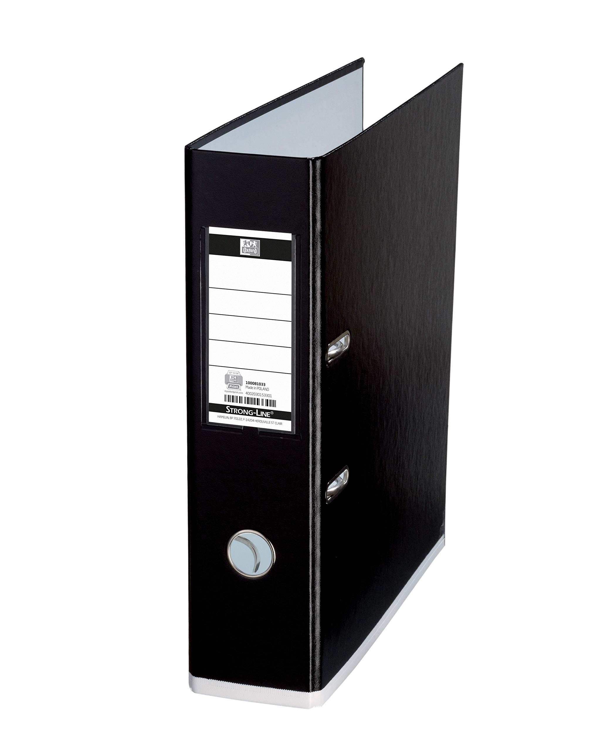 Oxford MyColour A4 Folder, 8 cm Wide, Two-Tone Black and White, Pack of 10