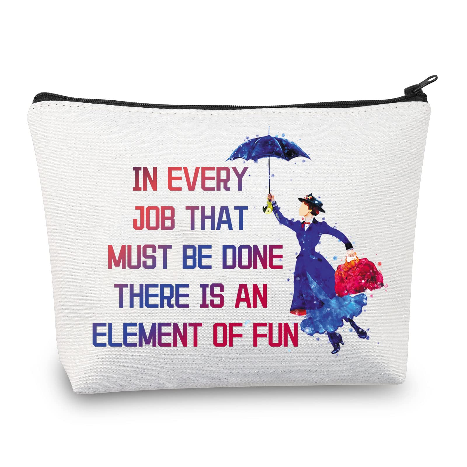 PLITI Mary Umbrella Makeup Bag Mary Musical Fans Gift for in Every Job that Must Be Done There is an Element of Fun Gift (in Every JobU)