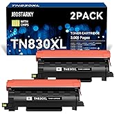 Jeostarky Compatible TN830XL Toner Replacement for Brother TN830XL TN830 XL Toner use with HL-L2460DW HL-L2405W HL-L2400D HL-L2480DW MFC-L2820DW MFC-L2760DW DCP-L2640DW MFC-L2900DW (Black,2 Pack)
