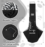 Zuimei Puppy Sling Carrier Black Hand-Free Front Pet Carrier Bag for Small Dogs view 6