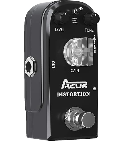 Amazon.com: AZOR Distortion Guitar Effect Pedal 3 Modes Natural