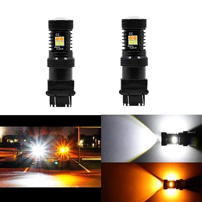 3157 HiGH POWER *SWITCHBACK* TURN SIGNAL LED LIGHT BULBS For CHEVY YELLOW WHITE